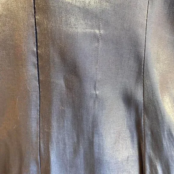 Vintage gold & navy cocktail dress - Picture 7 of 7